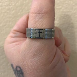 NWOT Men’s Stainless “Lord’s Prayer” Ring Size 11